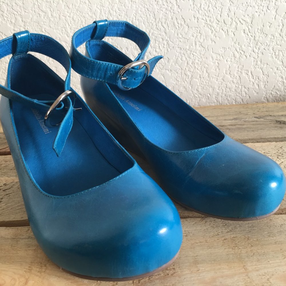 Isabella Anselmi 12WMN Teal Gazelle Platform Shoes, Women's Size 37 (US 6.5)